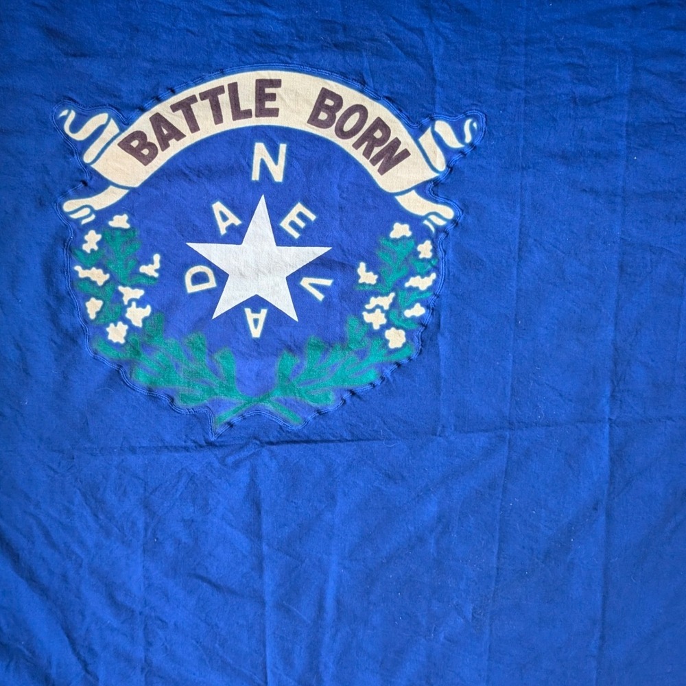 Vintage Nevada State Flag Battle Born 4x6 Cotton Ajax Paramount San Francisco - Picture 4 of 8